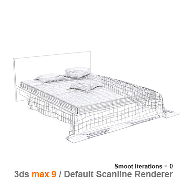 architectural visualization bedside cabinet 3d model - MALM bed 160 with bedside cabinet by lajhar